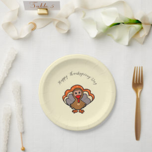 Thanksgiving turkey paper plates