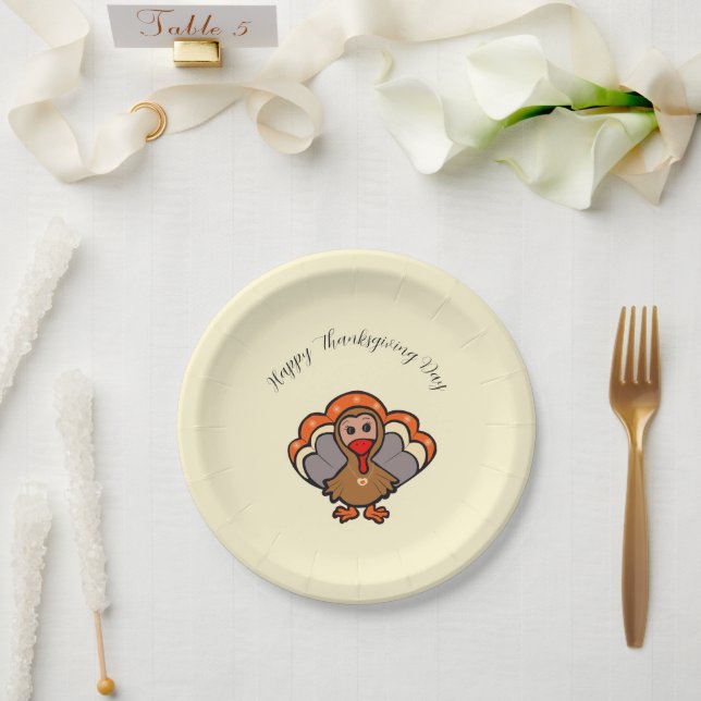 Thanksgiving turkey paper plates (Wedding)