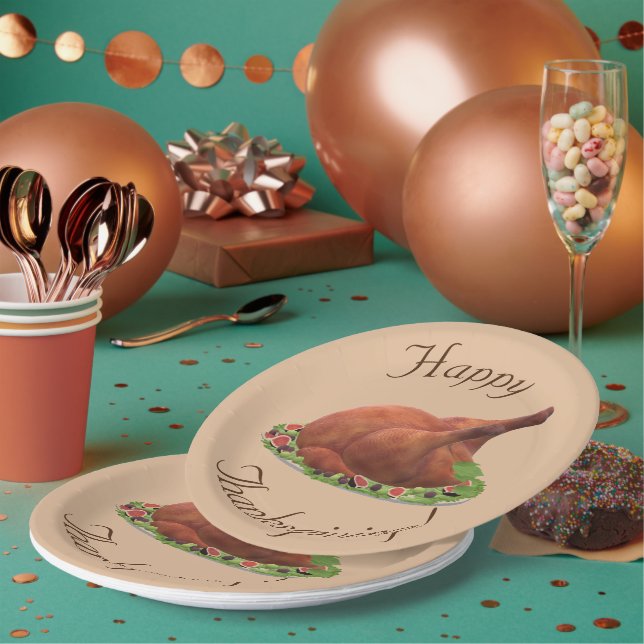 Thanksgiving Turkey Paper Plates (Multi)
