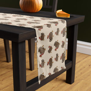 Thanksgiving Turkey Pattern Table Runner