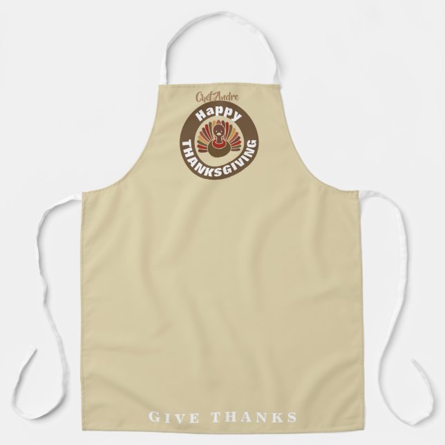 Thanksgiving Turkey | Personalized Holiday Apr Apron (Front)