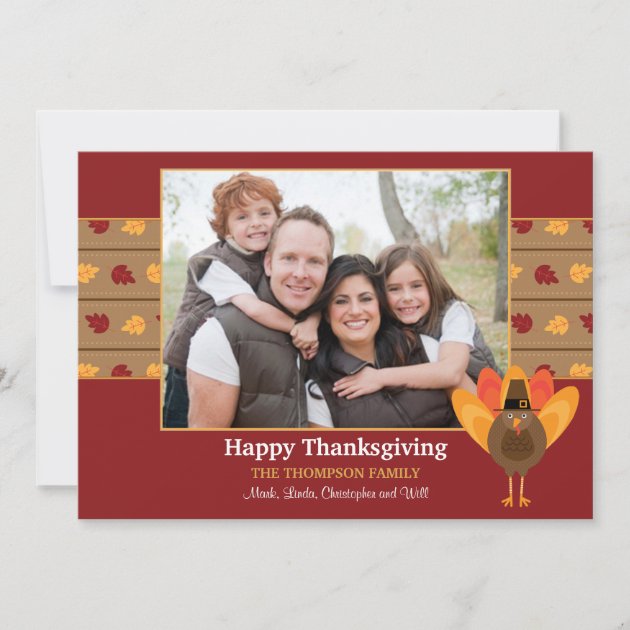 Thanksgiving Turkey Photo Card