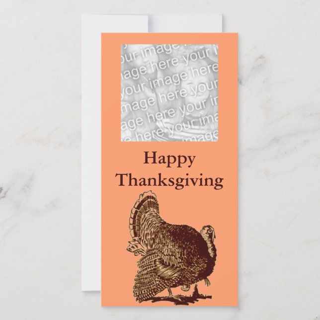 Thanksgiving Turkey Photo Card (Front)