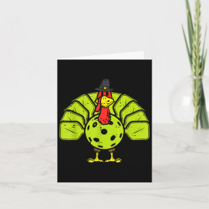 Thanksgiving turkey pickleball pickle ball men card