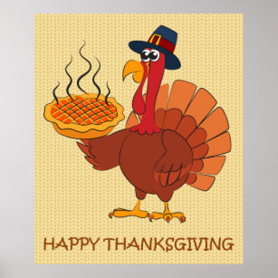 Thanksgiving Turkey & Pie Poster