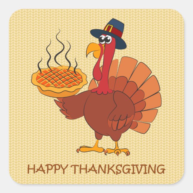 Thanksgiving Turkey & Pie Stickers (Front)