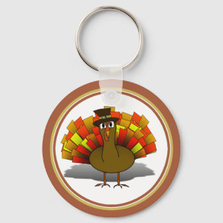 Thanksgiving Turkey Pilgrim Keychain