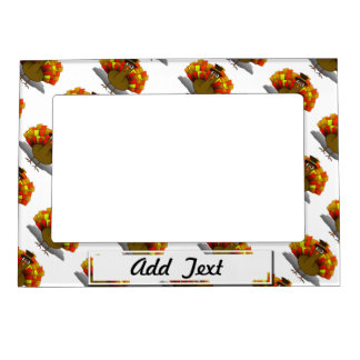 Thanksgiving Turkey Pilgrim Magnetic Picture Frame