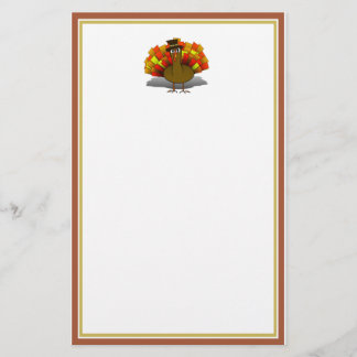 Thanksgiving Turkey Pilgrim Stationery
