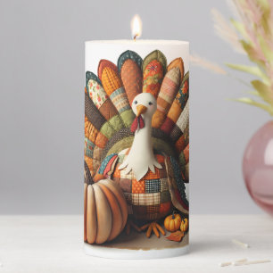 Thanksgiving Turkey Pillar Candle