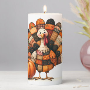 Thanksgiving Turkey Pillar Candle