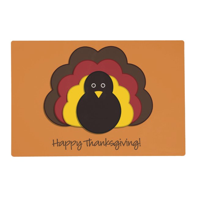 Thanksgiving turkey placemat (Front)