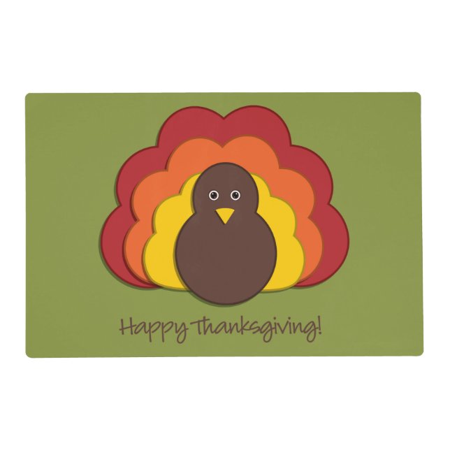 Thanksgiving turkey placemat (Back)