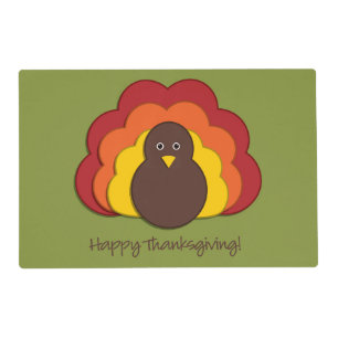 Thanksgiving turkey placemat