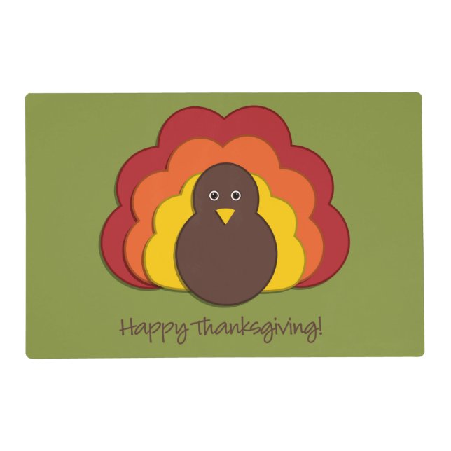 Thanksgiving turkey placemat (Front)