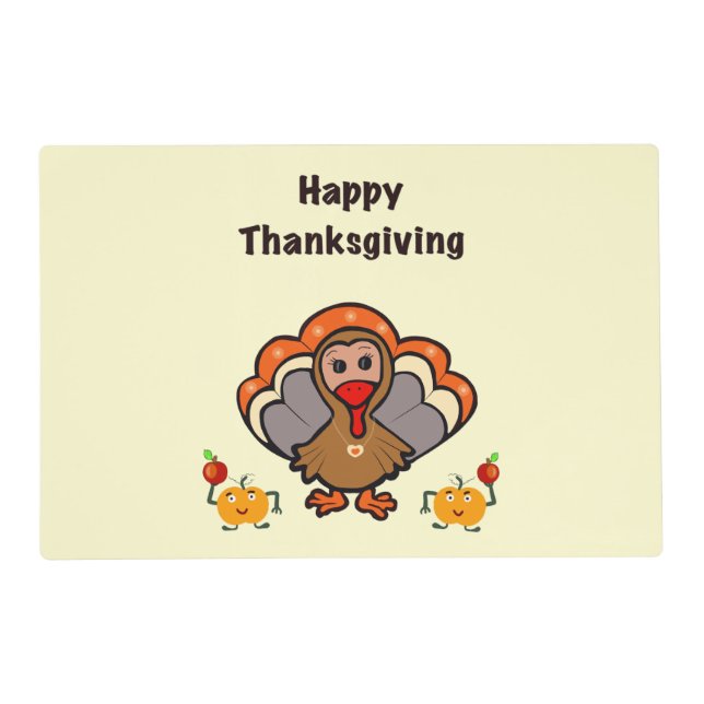 Thanksgiving turkey placemat (Front)