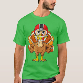Thanksgiving Turkey Player Funny Boys Girls T-Shirt
