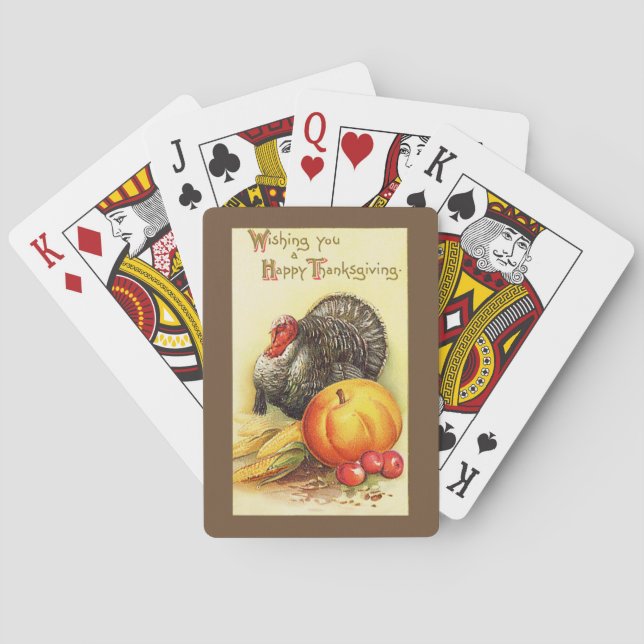 Thanksgiving Turkey Poker Cards (Back)
