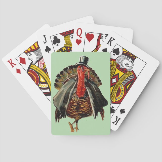THANKSGIVING TURKEY  POKER CARDS (Back)