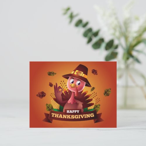 Thanksgiving Turkey Postcard