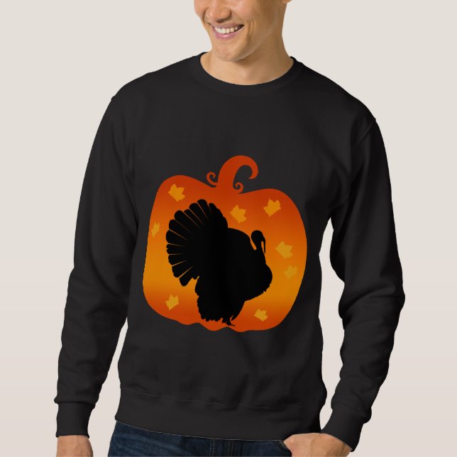 THANKSGIVING TURKEY PUMPKIN FALL SEASON SWEATSHIRT (Front)