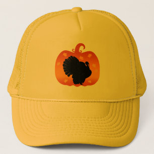 THANKSGIVING TURKEY PUMPKIN FALL SEASON TRUCKER HAT