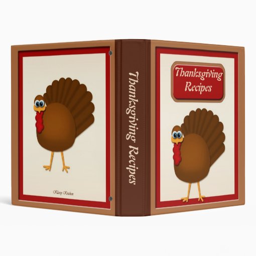 Thanksgiving Turkey Recipes Binder Zazzle