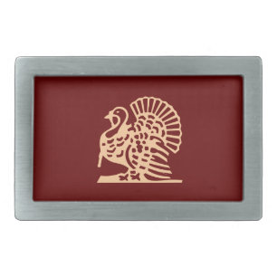 Thanksgiving Turkey Rectangular Belt Buckle