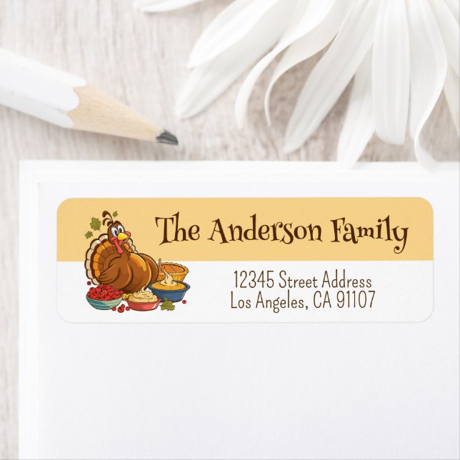 Thanksgiving Turkey Return Address Labels (Insitu)