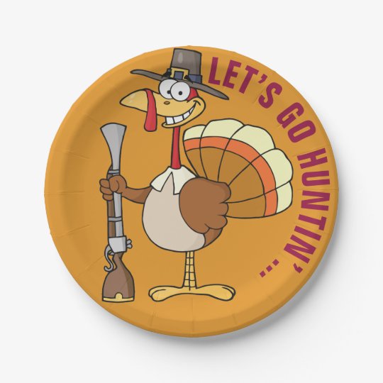 Thanksgiving Turkey Revenge Cartoon Paper Plate | Zazzle.com