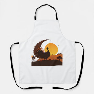 Thanksgiving Turkey Silhouette – Sunset Harvest Sc Apron