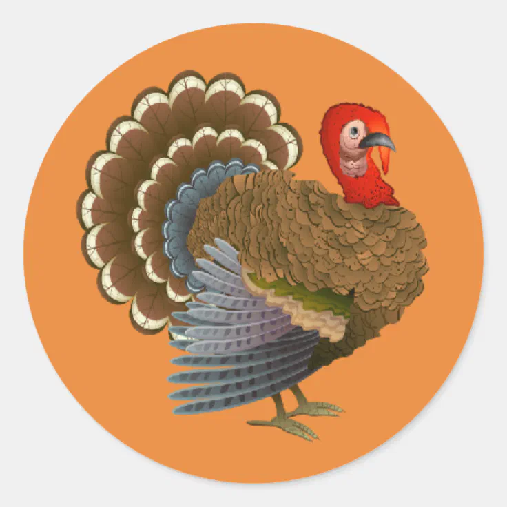 Thanksgiving Turkey sticker Zazzle