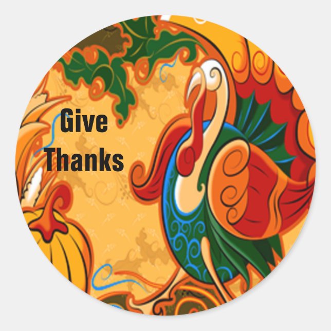 Thanksgiving Turkey Stickers (Front)