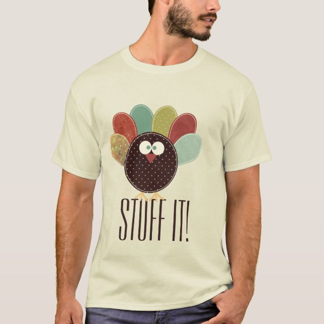 Thanksgiving Turkey Stuffing Humor T-Shirt (Front)