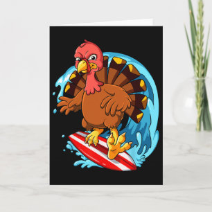Thanksgiving Turkey Surfing Card