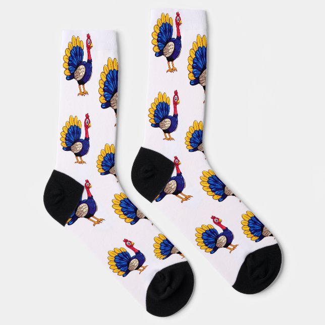 Thanksgiving Turkey Sustainable Premium Crew Sock (Right)