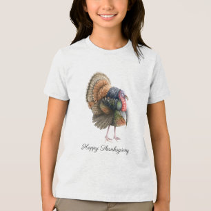 Thanksgiving Turkey T-Shirt Tri-Blend Shir Tri-Blend Shirt