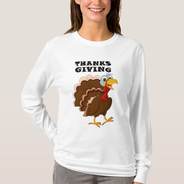 thanksgiving turkey T-shirt Women Long Sleeve (Front)