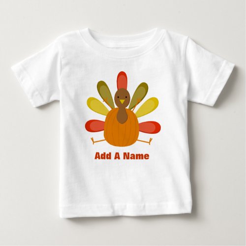 Thanksgiving Turkey Tee Shirt For Baby