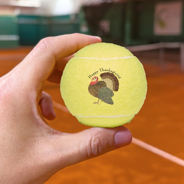 Thanksgiving Turkey Tennis Balls (For your pre-feast game.
)