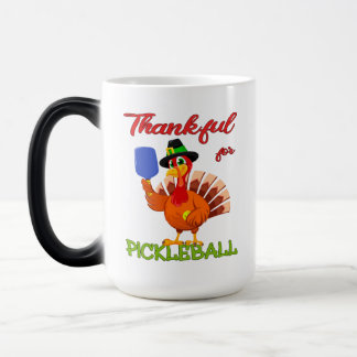 Thanksgiving Turkey - Thankful for Pickleball Color Morph Mug