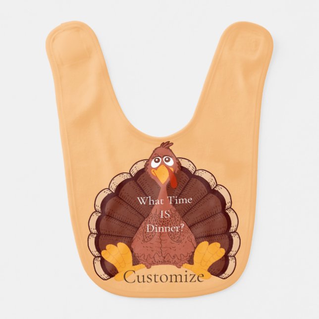 Thanksgiving Turkey Thunder_Cove   Baby Bib (Front)