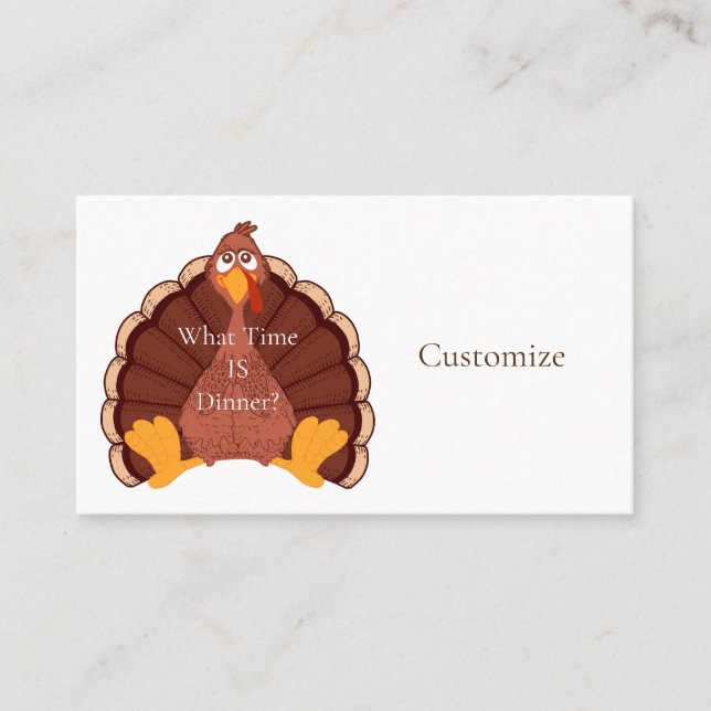 Thanksgiving Turkey Thunder_Cove   Business Card (Front)