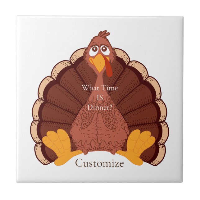 Thanksgiving Turkey Thunder_Cove   Ceramic Tile (Front)