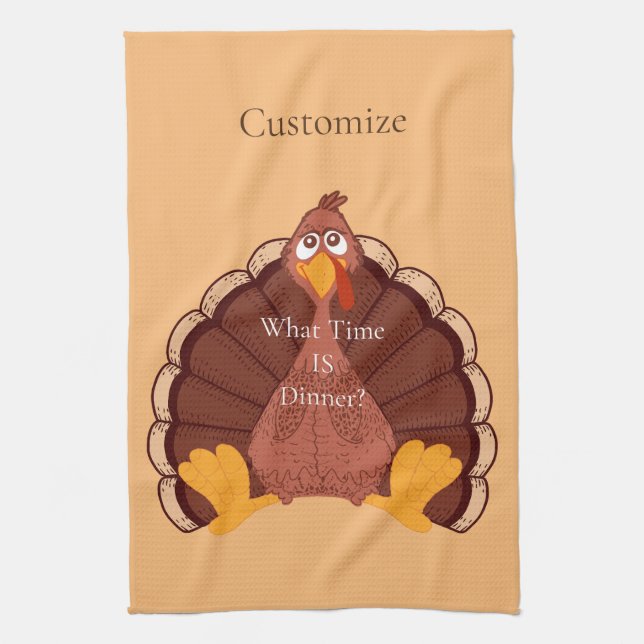 Thanksgiving Turkey Thunder_Cove   Kitchen Towel (Vertical)
