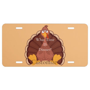 Thanksgiving Turkey Thunder_Cove License Plate
