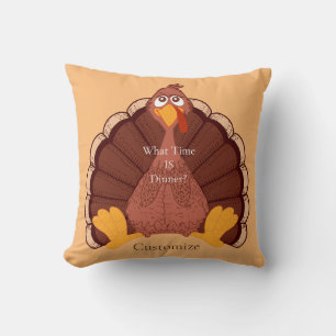 Thanksgiving Turkey Thunder_Cove Throw Pillow