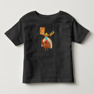 Thanksgiving Turkey Wearing a Face Mask Eat A Taco Toddler T-shirt