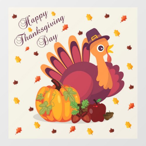 Thanksgiving Turkey Window Cling