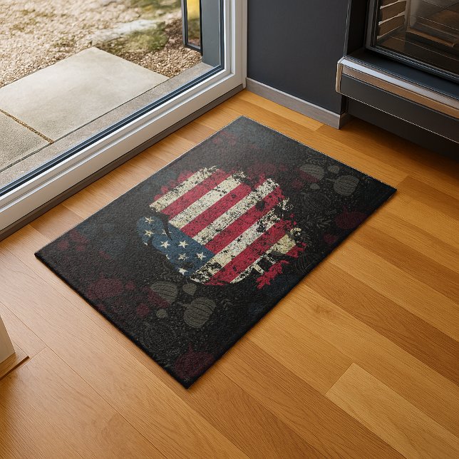 Thanksgiving Turkey With American Flag Doormat (Creator Uploaded)